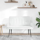 vidaXL Kétüléses Kanapé Fehér 115 x 61 x 87 cm Szövet