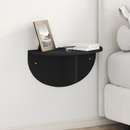 vidaXL Falpolc Falra szerelhető 2 pcs Fekete 48 x 24 x 24 cm Faanyag