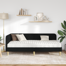 vidaXL Sarokágy keret Fekete 90 x 190 cm szövet