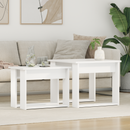 vidaXL Kávasztal Szett 2 pcs Fehér Faanyag