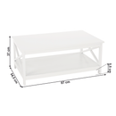 Dohányzóasztal, fehér, EDRIA