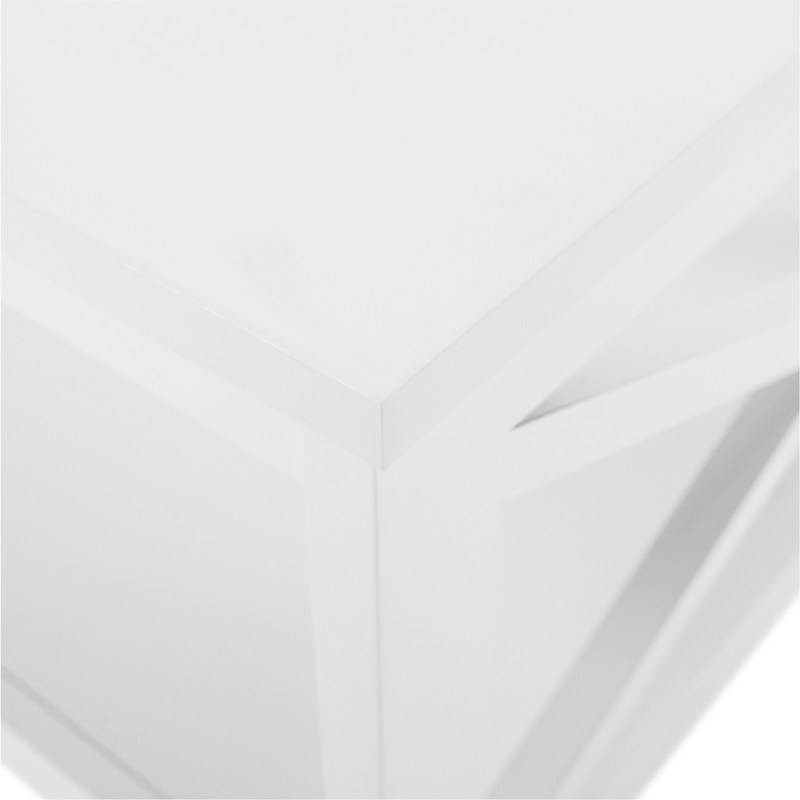 Dohányzóasztal, fehér, EDRIA