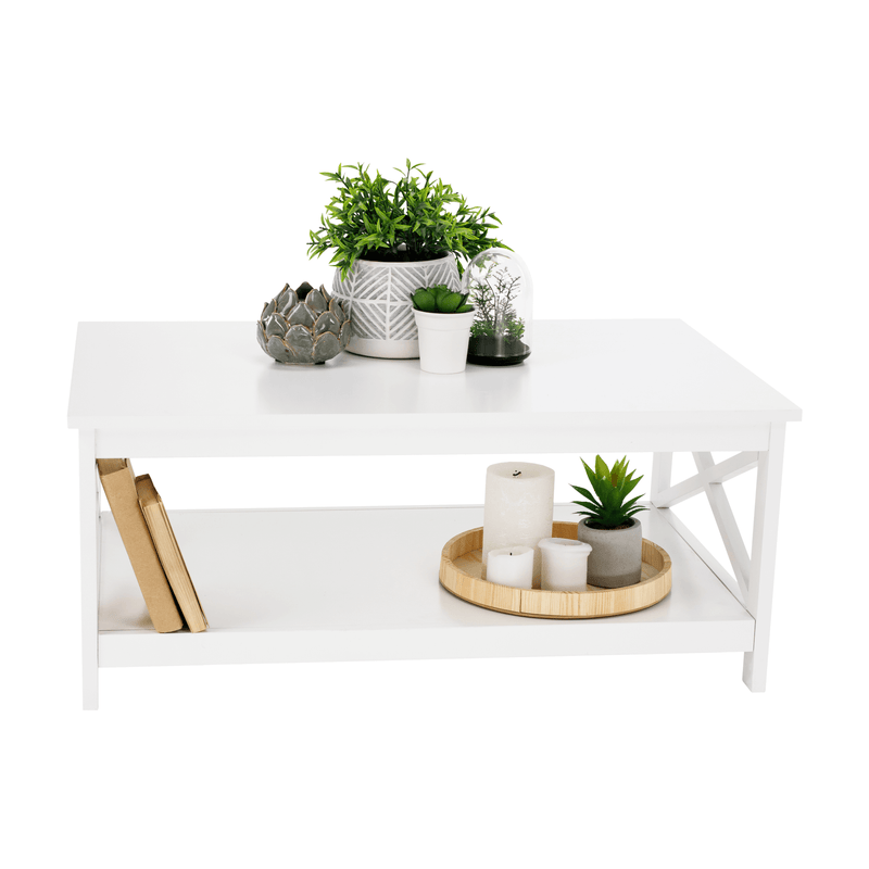 Dohányzóasztal, fehér, EDRIA