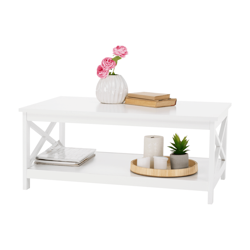 Dohányzóasztal, fehér, EDRIA