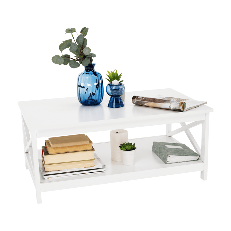 Dohányzóasztal, fehér, EDRIA