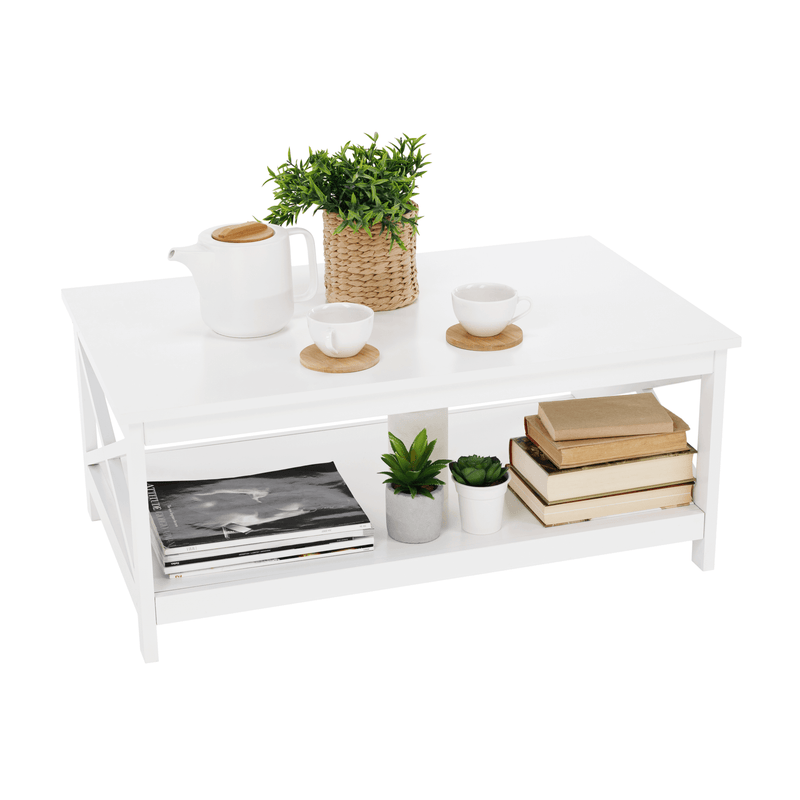 Dohányzóasztal, fehér, EDRIA