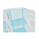 Gyerek szekrény, kék/gyerek minta, EDRIN