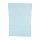 Gyerek szekrény, kék/gyerek minta, EDRIN