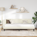 vidaXL Sarokágy keret Krém 100 x 200 cm Bársony