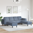 vidaXL Kanapé Kék 250 x 188 x 76 cm Bársonyos szövet