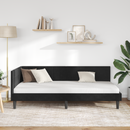 vidaXL Sarokágy keret fejtámlával Fekete 100 cm x 200 cm Bársony