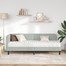 vidaXL Sarokágy keret Világosszürke 80 x 200 cm Bársony