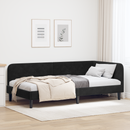 vidaXL Sarokágy keret Fekete 90 x 190 cm Bársony