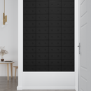 vidaXL Fali Fejtámla 12 pcs Fekete 30 x 15 cm Műbőr