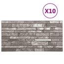 vidaXL Fali panelek 10 pcs Sötétszürke 100 x 50 cm EPS Hab