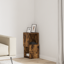 vidaXL Sarokszekrény Füstölt tölgy 25,5x25x55cm Faanyag