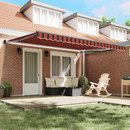 vidaXL Behúzható napellenző Narancs és Barna 450 x 300 x 165 cm