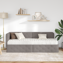 vidaXL Sarokágy keret Tópszínű 80 x 200 cm szövet
