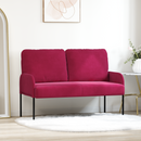 vidaXL Kanapék párnával 110cm Bordó Furnér