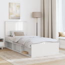 vidaXL Ágykeret fejtámlával Fehér 90 x 200 cm Tömör fenyőfa