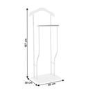 Fogas, néma szolga, króm + fehér, ELIAS