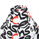 Babzsák, fehér/fekete/szürke/piros minta, ELION