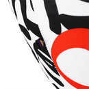 Babzsák, fehér/fekete/szürke/piros minta, ELION