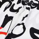 Babzsák, fehér/fekete/szürke/piros minta, ELION