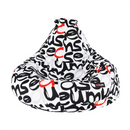 Babzsák, fehér/fekete/szürke/piros minta, ELION