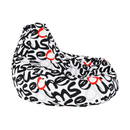 Babzsák, fehér/fekete/szürke/piros minta, ELION