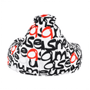 Babzsák, fehér/fekete/szürke/piros minta, ELION