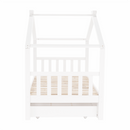 Ágy 2 konténerrál, fehér, ELISIA