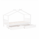 Ágy 2 konténerrál, fehér, ELISIA