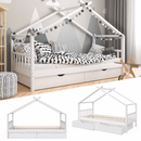 Ágy 2 konténerrál, fehér, ELISIA