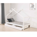 Ágy 2 konténerrál, fehér, ELISIA