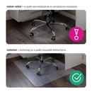 Védőalátét a szék alá, átlátszó, 100x70 cm, 0,8 mm, ELLIE NEW TYP 6