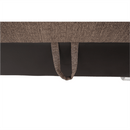 ülőgarnitúra U alakban, szövet barna/textilbőr barna, balos, EMILY U