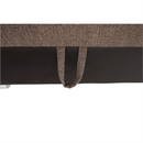 ülőgarnitúra U alakban, szövet barna/textilbőr barna, jobbos, EMILY U