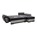 Kinyitható ülőgarnitúra, világosszürke/sötétszürke, jobbos, ENIF ROH