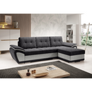 Kinyitható ülőgarnitúra, világosszürke/sötétszürke, jobbos, ENIF ROH