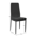 Étkező szék, sotétszürke/fekete, ENRA