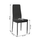 Étkező szék, sotétszürke/fekete, ENRA