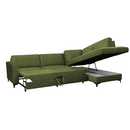 Széthúzható ülőgarnitúra, olíva zöld, jobbos, ERMON ROH