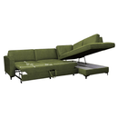 Széthúzható ülőgarnitúra, olíva zöld, jobbos, ERMON ROH