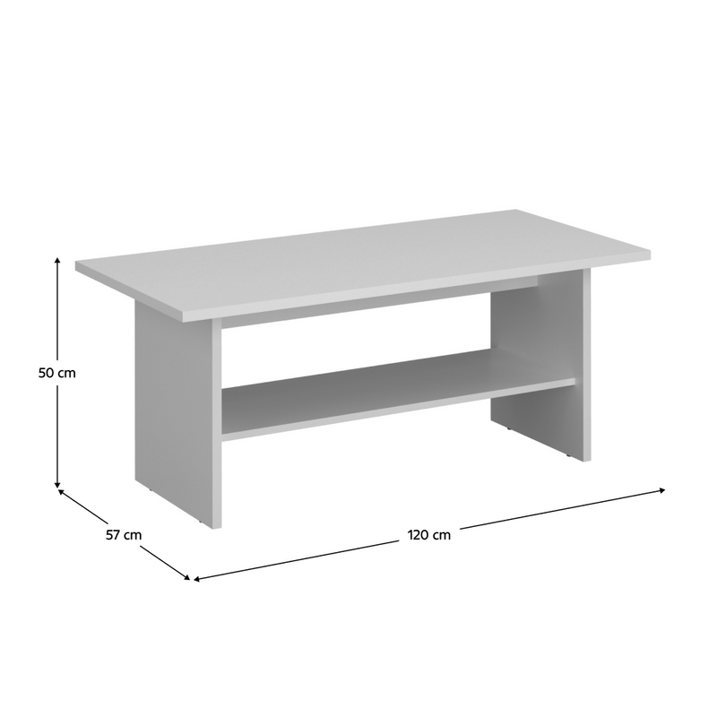 Dohányzóasztal 120, fehér, ERODIN