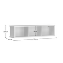 Fali polc 125, fehér, ERODIN