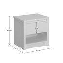 Éjjeliszekrény 1S, fehér, ERODIN