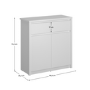 Komód 2D1S, fehér, ERODIN