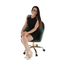 irodai szék, zöld Velvet szövet/arany, EROL