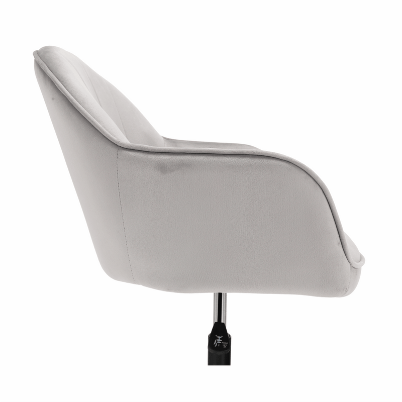 Irodai szék, Velvet anyag világosszürke/fekete, EROL